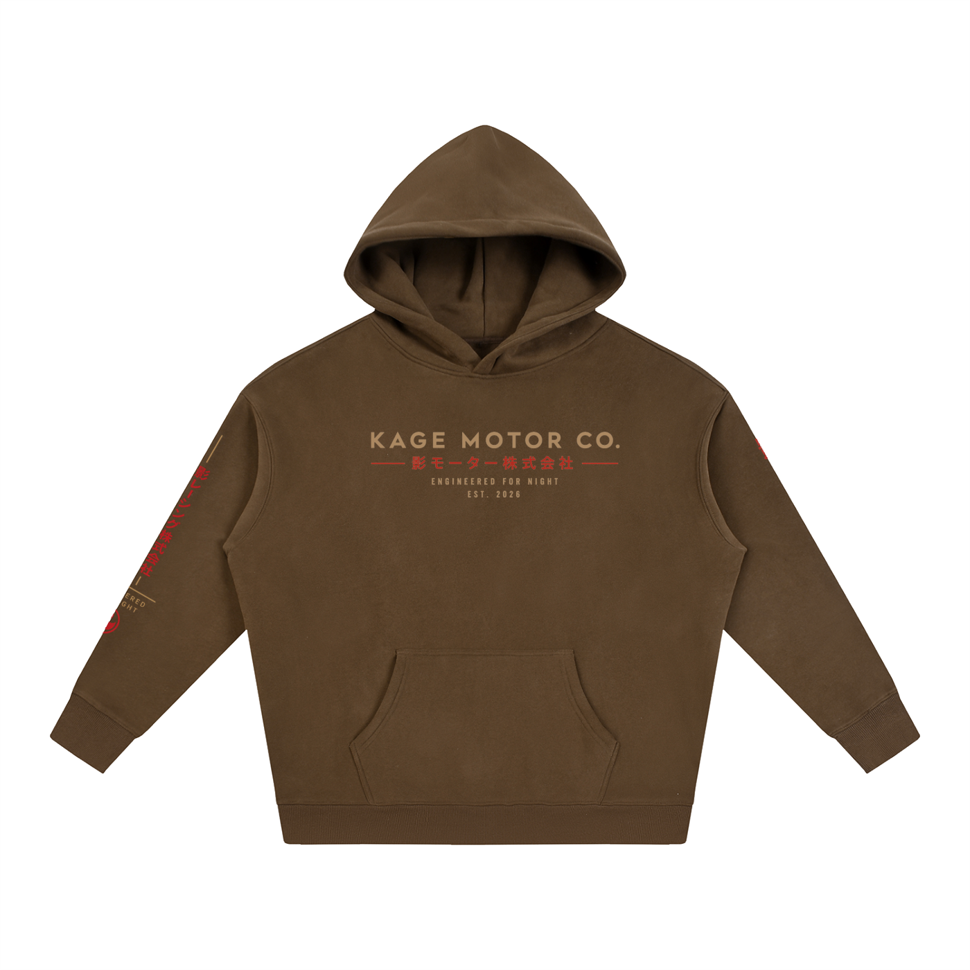 Kage Motor Co. — Oversized Fleeced Hoodie