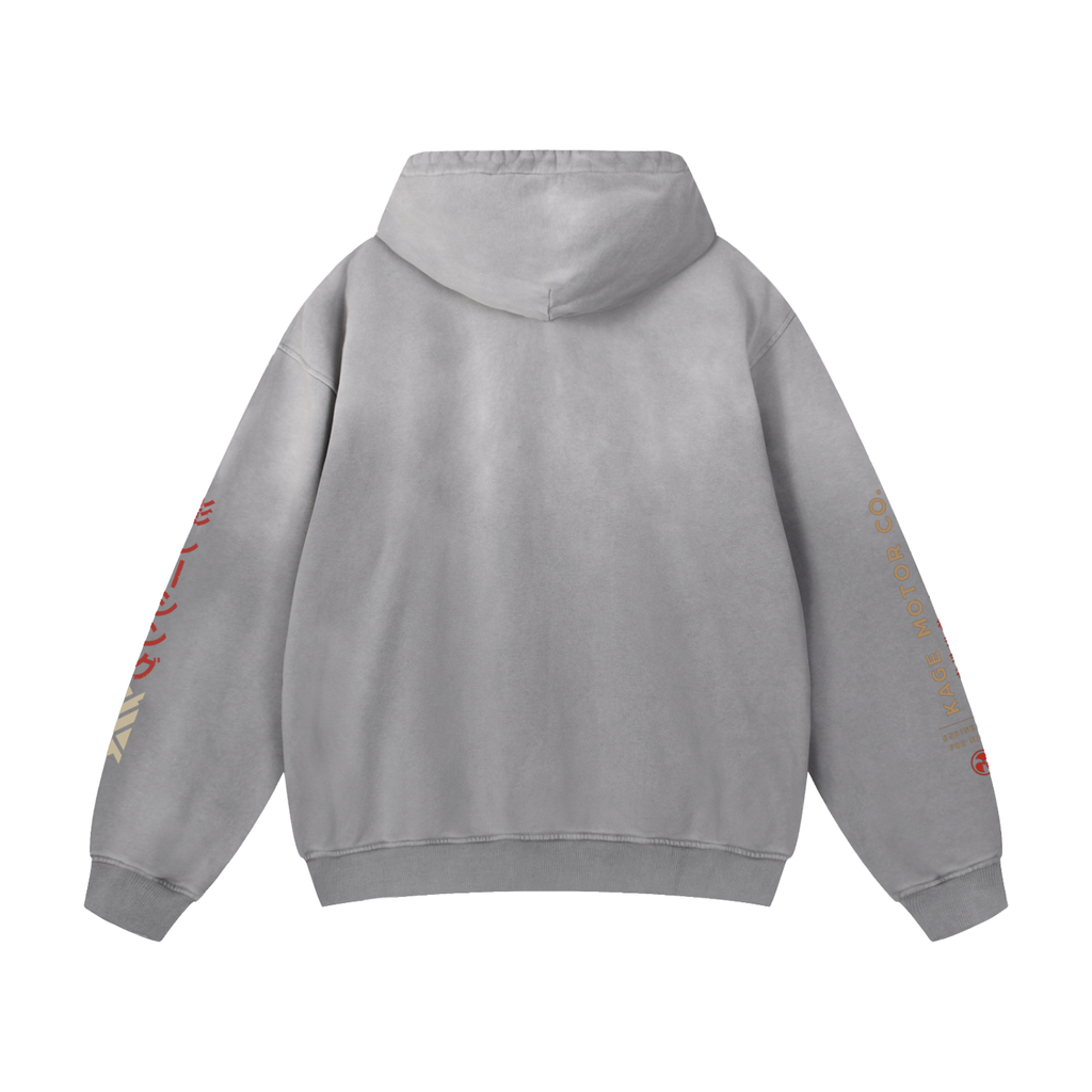 Kage Motor Co. - Heavyweight Sunfade Oversized Hoodie