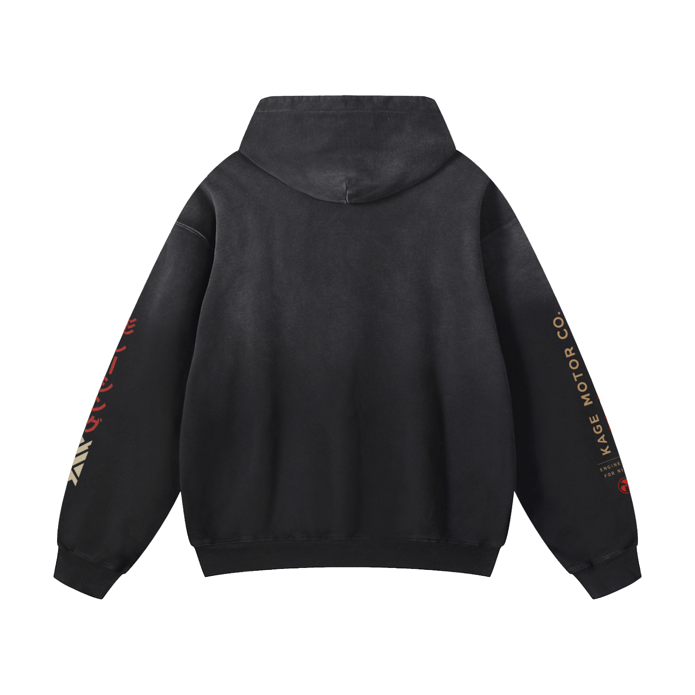Kage Motor Co. - Heavyweight Sunfade Oversized Hoodie