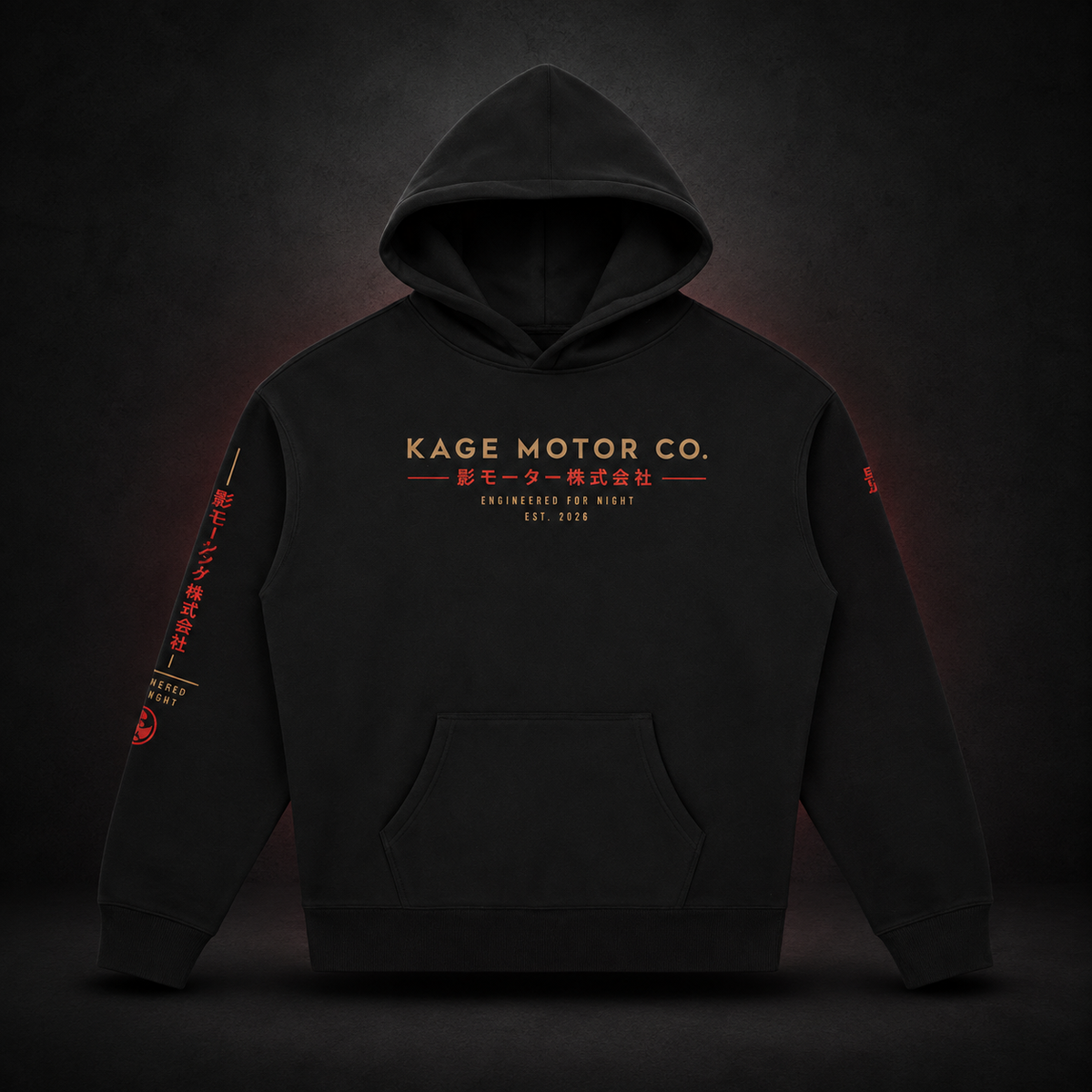 Kage Motor Co. — Oversized Fleeced Hoodie