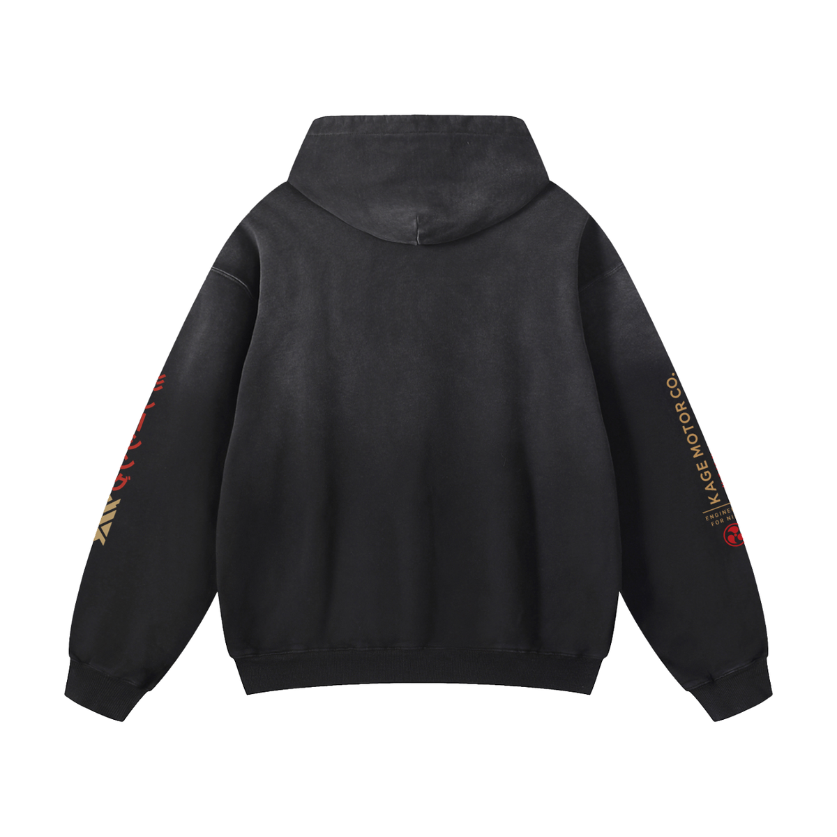 Kage Motor Co. - Heavyweight Sun Fade Oversized Hoodie